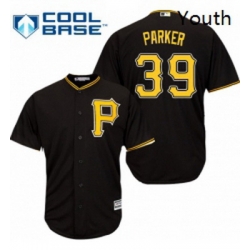 Youth Majestic Pittsburgh Pirates 39 Dave Parker Authentic Black Alternate Cool Base MLB Jersey