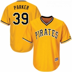 Youth Majestic Pittsburgh Pirates 39 Dave Parker Authentic Gold Alternate Cool Base MLB Jersey