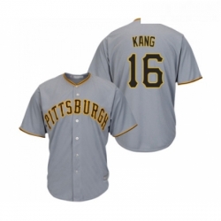 Youth Pittsburgh Pirates 16 Jung ho Kang Replica Grey Road Cool Base Baseball Jersey