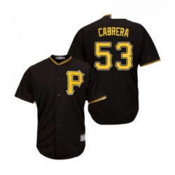 Youth Pittsburgh Pirates 53 Melky Cabrera Replica Black Alternate Cool Base Baseball Jersey 