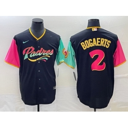 Men San Diego Padres 2 Xander Bogaerts 2022 Black City Connect Cool Base Stitched Baseball Jersey