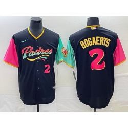 Men San Diego Padres 2 Xander Bogaerts 2022 Black City Connect With Patch Cool Base Stitched Baseball Jersey