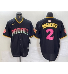 Men San Diego Padres 2 Xander Bogaerts Black Cool Base Stitched Baseball Jersey