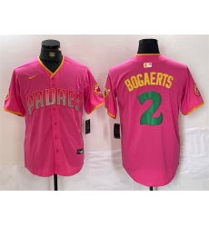 Men San Diego Padres 2 Xander Bogaerts Pink Cool Base Stitched Baseball Jersey