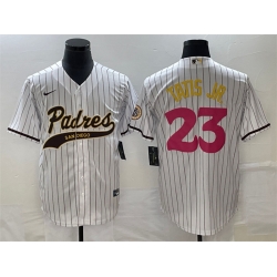 Men San Diego Padres 23 Fernando Tatis Jr  White Cool Base Stitched Baseball Jersey