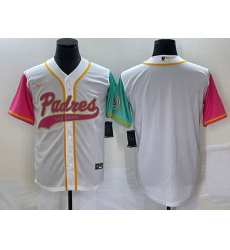 Men San Diego Padres Blank White City Connect Cool Base Stitched Baseball Jersey