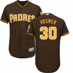 Mens Majestic San Diego Padres 30 Eric Hosmer Brown Alternate Flex Base Authentic Collection MLB Jersey