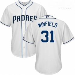 Mens Majestic San Diego Padres 31 Dave Winfield Replica White Home Cool Base MLB Jersey