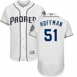 Mens Majestic San Diego Padres 51 Trevor Hoffman White Home Flex Base Authentic Collection MLB Jersey