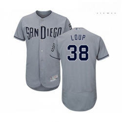 Mens San Diego Padres 38 Aaron Loup Authentic Grey Road Cool Base Baseball Jersey 