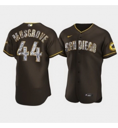 Men's San Diego Padres #44 Joe Musgrove Diamond Edition Brown Jersey