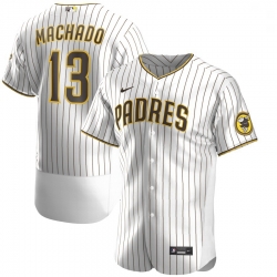 Padres 13 Manny Machado White Nike 2020 Flexbase Jersey 2