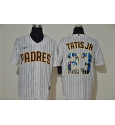 Padres 23 Fernando Tatis Jr  White Nike Cool Base Player Jersey