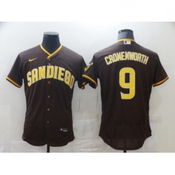 Women Nike San Diego Padres 9 Jake Cronenworth Brown 2021 Road Player Jersey