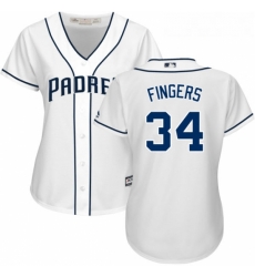 Womens Majestic San Diego Padres 34 Rollie Fingers Authentic White Home Cool Base MLB Jersey