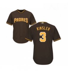 Youth San Diego Padres 3 Ian Kinsler Replica Brown Alternate Cool Base Baseball Jersey 