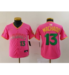 Youth San Diego Padres 3 Jackson Merrill Pink Stitched Baseball Jersey 1