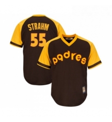 Youth San Diego Padres 55 Matt Strahm Replica Brown Alternate Cooperstown Cool Base Baseball Jersey 