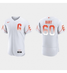 Men San Francisco Giants 60 Joey Bart Men 2021 City Connect Authentic White Jersey