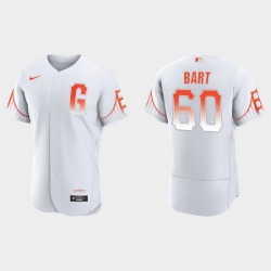 Men San Francisco Giants 60 Joey Bart Men 2021 City Connect Authentic White Jersey