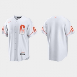 Men San Francisco Giants Men 2021 City Connect White Fan Version Jersey