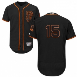 Mens Majestic San Francisco Giants 15 Bruce Bochy Black Alternate Flex Base Authentic Collection MLB Jersey