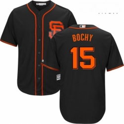 Mens Majestic San Francisco Giants 15 Bruce Bochy Replica Black Alternate Cool Base MLB Jersey