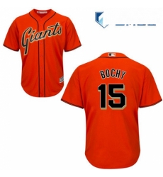 Mens Majestic San Francisco Giants 15 Bruce Bochy Replica Orange Alternate Cool Base MLB Jersey