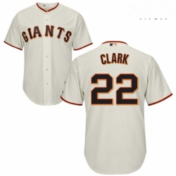 Mens Majestic San Francisco Giants 22 Will Clark Replica Cream Home Cool Base MLB Jersey