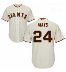 Mens Majestic San Francisco Giants 24 Willie Mays Replica Cream Home Cool Base MLB Jersey