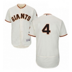 Mens Majestic San Francisco Giants 4 Mel Ott Cream Home Flex Base Authentic Collection MLB Jersey