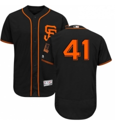 Mens Majestic San Francisco Giants 41 Mark Melancon Black Flexbase Authentic Collection MLB Jersey