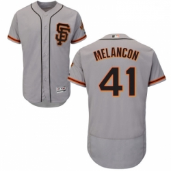 Mens Majestic San Francisco Giants 41 Mark Melancon Gray Flexbase Authentic Collection MLB Jersey