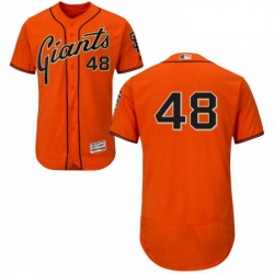 Mens Majestic San Francisco Giants 48 Pablo Sandoval Orange Flexbase Authentic Collection MLB Jersey