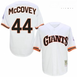 Mens Mitchell and Ness San Francisco Giants 44 Willie McCovey Replica White 1989 Throwback MLB Jersey