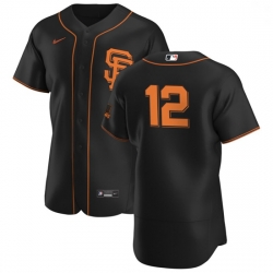 San Francisco Giants 12 Alex Dickerson Men Nike Black Alternate 2020 Authentic Player MLB Jersey