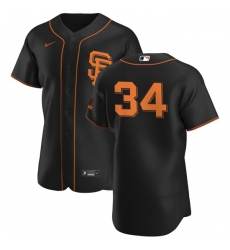 San Francisco Giants 34 Kevin Gausman Men Nike Black Alternate 2020 Authentic Player MLB Jersey