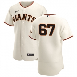 San Francisco Giants 67 Sam Selman Men Nike Cream Home 2020 Authentic Player MLB Jersey