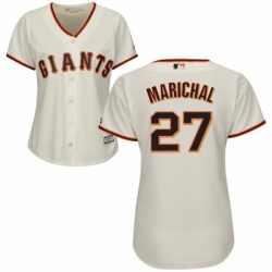 Womens Majestic San Francisco Giants 27 Juan Marichal Authentic Cream Home Cool Base MLB Jersey