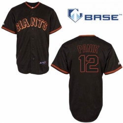 Youth Majestic San Francisco Giants 12 Joe Panik Replica Black Cool Base MLB Jersey