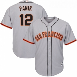 Youth Majestic San Francisco Giants 12 Joe Panik Replica Grey Road Cool Base MLB Jersey