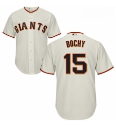 Youth Majestic San Francisco Giants 15 Bruce Bochy Authentic Cream Home Cool Base MLB Jersey