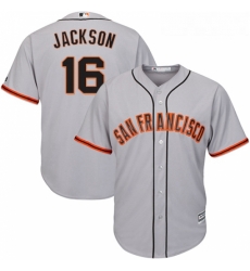 Youth Majestic San Francisco Giants 16 Austin Jackson Authentic Grey Road Cool Base MLB Jersey 