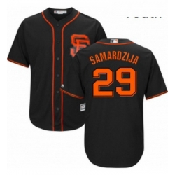 Youth Majestic San Francisco Giants 29 Jeff Samardzija Replica Black Alternate Cool Base MLB Jersey