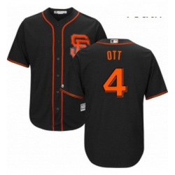 Youth Majestic San Francisco Giants 4 Mel Ott Replica Black Alternate Cool Base MLB Jersey