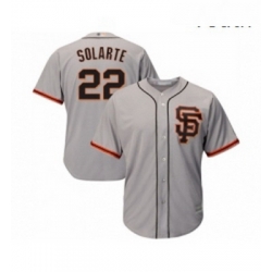 Youth San Francisco Giants 22 Yangervis Solarte Replica Grey Road 2 Cool Base Baseball Jersey 