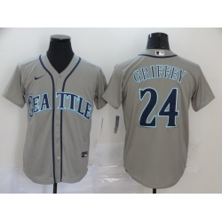 Mariners 24 Ken Griffey Jr  Gray 2020 Nike Cool Base Jersey