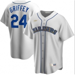 Mariners 24 Ken Griffey Jr  White 2020 Nike Cool Base Jersey