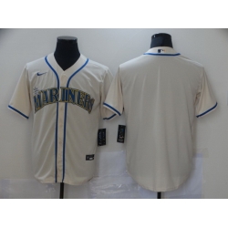 Men Nike Seattle Mariners Cream Stitched MLB Blank Cool Base Nike Jersey