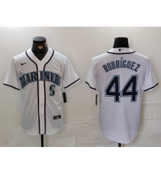 Men Seattle Mariners 44 Julio Rodriguez White Cool Base Stitched Jersey 1